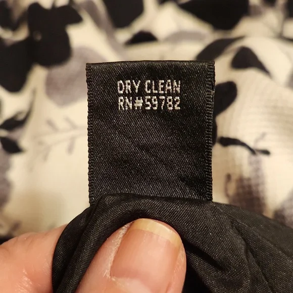 Adrianna Papell Black White Floral Dress Size 8 - Picture 9 of 10